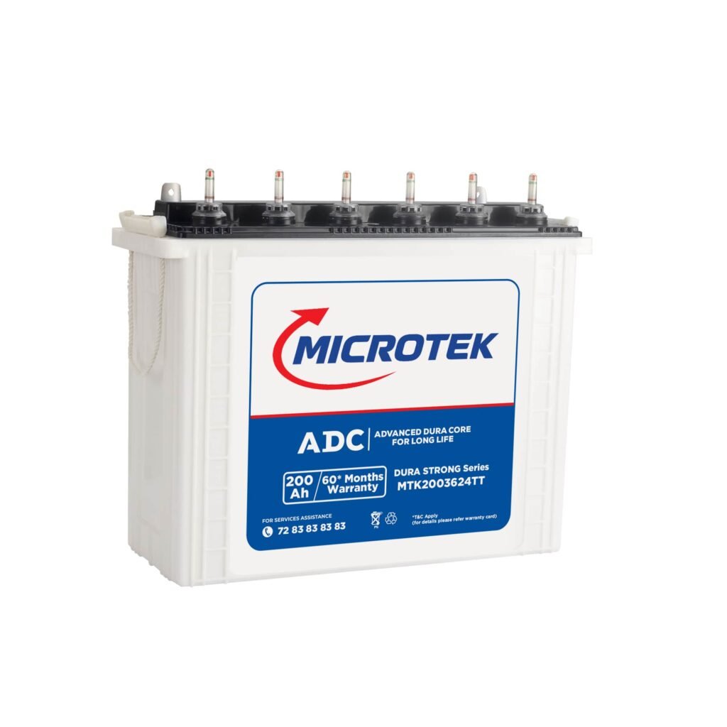 Microtek Dura Strong MTK2003624TT 200Ah/12V Inverter Battery With Advanced Dura Core Technology