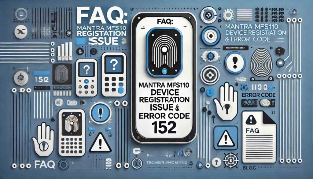 FAQ: Mantra MFS110 Device Registration Issue & Error Code 152