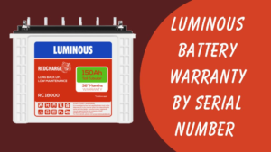 Luminous Battery Warranty Check By Serial Number